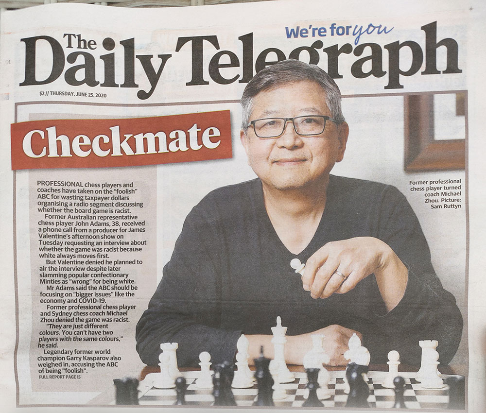 Michael Zhou interviewed by The Daily Telegraph News Paper